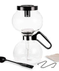 8 Cup Stovetop Siphon Coffee Maker For Rich Vacuum Brew, 24 Oz Heat Resistant Borosilicate Glass Durable Glass Construction