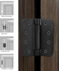 Adjustable Spring Door Hinges 4x4 Inch Self-Closing Matte Black Stainless Steel Mortise Hinges installation guide