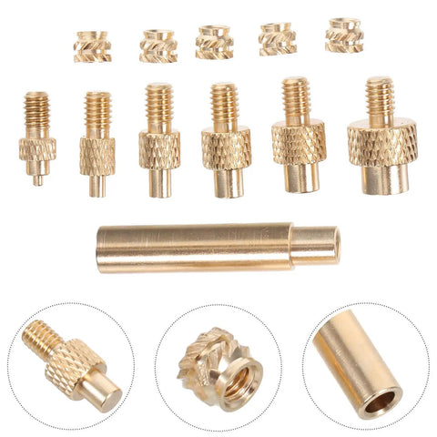 Easy Install M3 Copper Nut Insert Tool Kit For Printers Versatile Home School Gear With Replaceable Supplies For Quick Thread Repairs Any Day brass inserts