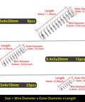 Compression Springs Kit With 100 Pcs 304 Stainless Steel Tower And Return Conical Springs Set For Home Repairs And Hobby Projects