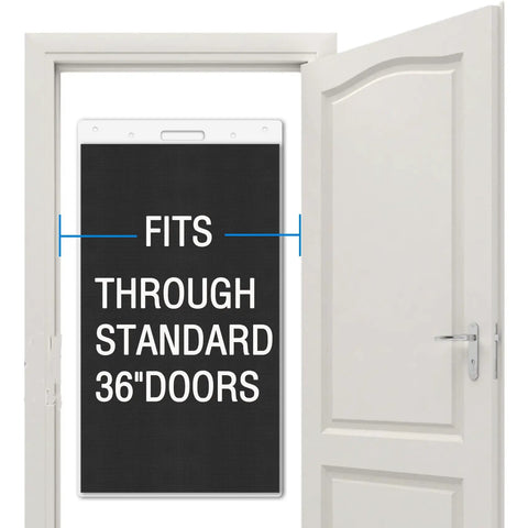 Oversized Large Appliance Slides With Pull Strap Premium Moving Mat For Tile Carpet Hardwood Floor Heavy Duty Sliders shown in standard door.