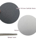 Grab This Awesome Pack Of 12 Four Inch Sponge Foam Sanding Discs With Hook And Loop for precision buffing, displaying black and white foam discs.