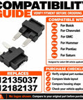 High Output Eight Pack Multi Function Diode Set Delivers Tight Voltage Regulation And Rock Solid Agm Support For General Motors Trucks Replaces 12182137, compatibility guide image with GM vehicle applications