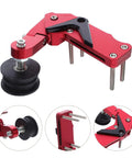 Heavy Duty Universal Motorcycle Chain Adjuster Kit For Dirt Bike And Atv With Automatic Roller Tensioner Regulator Made From Durable Aluminum That Handles Rough Terrain And Extreme Conditions Like A Boss, red aluminum chain tensioner with roller