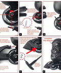 Installation steps for Roller Skate Replacement Brake Pad Set For Adult Inline Skates With 70mm To 80mm Wheels Non Slip Safety Brake Block Rear Mount Compatible 2 Pack Black.