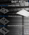 Installation methods for Linear LED High Bay Light Beast Bright 40635LM 2Ft 301W for warehouse and office