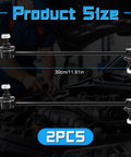 2 Pack Front Stabilizer Sway Bar Links For A Smooth Ride On Multiple Vehicles Including Dodge Caliber Avenger Chrysler 200 Sebring Lancer Outlander Mazda MPV Protege Protege5 Daewoo Leganza Nubira Replace K80258, 30cm
