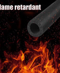 Multi Size Pipe Insulation Foam Tubing Kit in flame retardant material with fire background