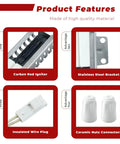 Product features for Plug And Play Gas Range Oven Igniter Replacement for Common Gas Ovens Easy Install With High Quality Ceramic And Stainless Steel Cover Includes Ceramic Nuts Fits WFG320 WFG505 Series Replaces W11590294 W11506321 W11613927 4977065 AP7193166 PS16744629