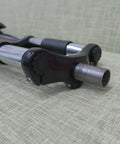 Close-up of Beefy 26 Inch Front Suspension Fork With 1 Inch Threaded Steerer, 25.4mm Straight Tube, double shoulder crown detail