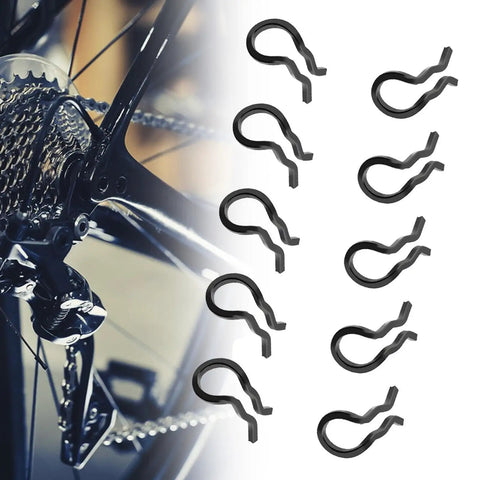 Top Notch Stainless Steel Brake Pad Caliper Spring Clip Repair Kit With Cotter Pins For Smooth Bike Stops And Reliable Maintenance Upgrade, 10 clips
