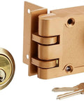 Front view of Jimmy Proof Double Cylinder Deadbolt Lock Built Tough For Home Security With Shutter Guard Pry Resistant And Easy Install