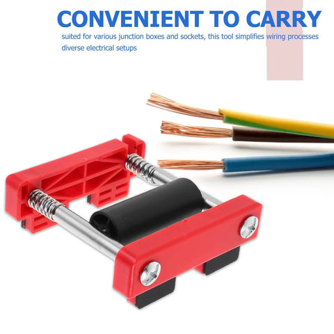 Electrician Pro Grade Cable Threading Tool With Time Saving Design And Versatile Compatibility For Wire And Cable Pulling In Junction Boxes And Sockets Smooth Cable Movement With Pulley System Easy One Handed Use In Durable Plastic And Steel Build, red cable threading tool with wires