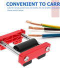 Pro Grade Electrician Cable Threading Tool With Plastic And Steel Build For No Sweat Wire Pulling In Sockets And Office Upgrades Portable Cable Puller For Fast Effortless Electrical Wiring, red tool with wires
