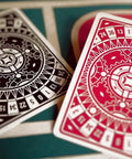 Premium Roulette Casino Playing Cards Crafted For Magicians And Card Sharks Featuring Dope Vintage Graphics, showing black and red card designs.