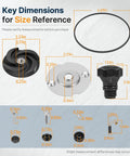 Dimensions of 331 Pump Rebuild Kit components including impeller, primer plug, gasket, seal plate, for Straight Centrifugal Pumps.