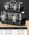 Folding Cantilever Access Organizer Three Tier Tool Chest For Pros Portable Storage shown in industrial-grade build