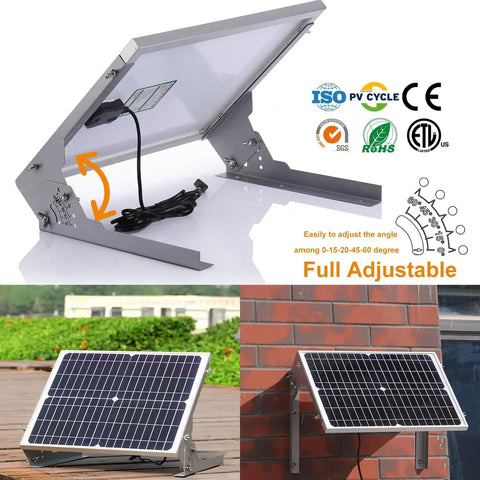 24 Volt Solar Panel With Built In Mppt Charge Controller Waterproof Trickle Charger For Agm Lead Acid Lifepo4 Batteries Rv Boat Camper adjustable angle