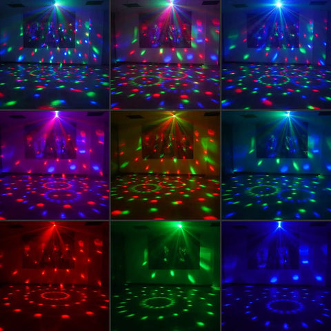 Colorful LED strobe beams from Sound Activated DJ Light With Colorful LED Strobe Beams, 13 Ft USB Power Cable, Party Lights