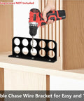 Massive 50 Pack Cable Chase Wire Brackets Perfect For Neat Home Office Setup showing installation with a drill.