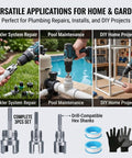 Four In One PVC Pipe Threader for internal and external threading works with electric drills for home and garden repairs