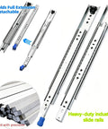 Metal Drawer Slides Full Extension With Ball Bearing Runners For Cabinets And Cupboards Ultra Quiet Smooth Closing