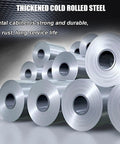 Thickened cold rolled steel rolls for Bolt And Nut Storage Cabinet for Garage with 100 Plastic Small Drawers.