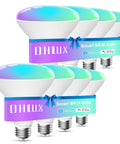 Smart WiFi Flood Light Bulbs With E26 Base 900 Lumens 100W Equivalent 10W BR30 LED Dimmable 2700K 6500K Tunable Color Works With Alexa Google Home Siri Plug And Play No Hub Required Indoor Use 8 Pack, product image showing E26 base and BR30 form.