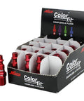 Display box of Red M-Style Pneumatic Plugs 1/4 Inch NPT Male, Color-Coded Quick Connect Set, 20 Pack, showing 10 red plugs.