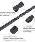 Close-up of Pro Grade Tap And Drill Bit Set For DIYers And Pros, 5/16-36 UNS Thread Tap and 9/32 Inch Black Oxide Twist Drill Bit