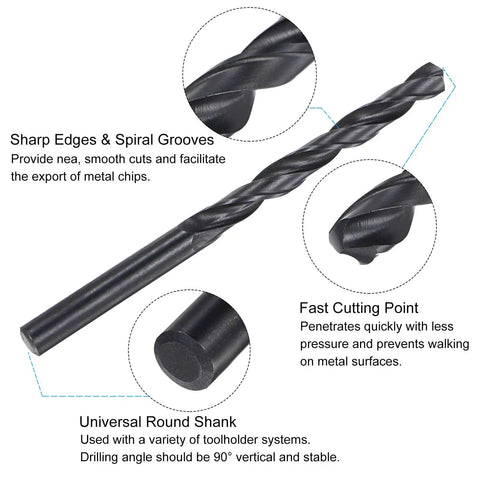 Close-up of Pro Grade Tap And Drill Bit Set For DIYers And Pros, 5/16-36 UNS Thread Tap and 9/32 Inch Black Oxide Twist Drill Bit