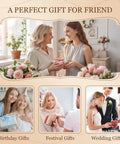 Collage of different gift-giving occasions including friends exchanging presents, birthdays, festivals, and weddings.