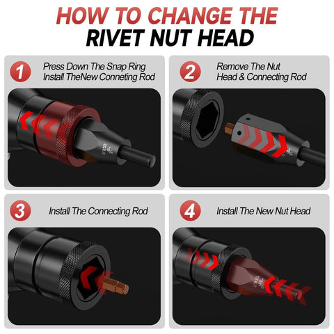 Cordless Rivet Nut Gun For Milwaukee 18V Power, No Battery Included, Brushless Electric Tool For DIYers step-by-step guide