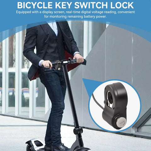 Thumb Throttle With Key Ignition For E Bikes And Electric Scooters, Twist Grip Handlebar Power Switch With Lock, Easy Install Plug And Play Accessory For Smooth Acceleration And Safer Daily Rides