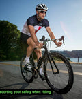 Cyclist using durable nylon bike pedal straps set for fixed gear BMX mountain and road bikes, toe clip style, secure foot grip.