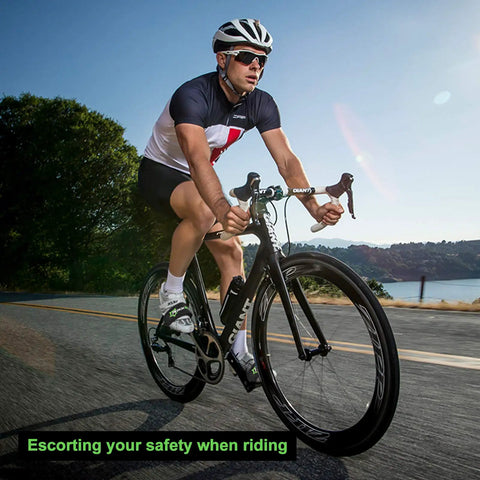Cyclist using durable nylon bike pedal straps set for fixed gear BMX mountain and road bikes, toe clip style, secure foot grip.