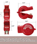 Universal Gate Valve Lockout For Outdoor Faucets And Spigots, Hose Bib Lock For 1 To 2.5 Inch Valves, Rustproof ABS Cover, dimensions shown