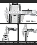 Measurement details of Heavy Duty Side Mount Drawer Slides Rock Solid Soft Close Tool Cabinet Glides in cold rolled steel.