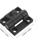 Adjustable Plastic Cabinet Door Hinges For 90 Degree Folding And Torque Friction Small Black Hinges For Kitchen Cabinets 1 Pair With Position Control Built To Last By Outanaya, with measurements