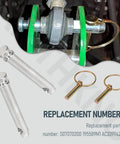 8 Pack S07070200 Beefed Up Top Link Pin Hitch Accessories Kit For Category 1 Tractors Cat 1 Compatible Replacement 195589M1 AC339942 Fits Massey Ferguson And Other Class 1 Tractors
