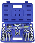 40 Pcs Tap And Die Set SAE Standard Thread Repair Kit Threading Tool Set For Cutting External And Internal Threads With Storage Case