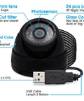 Outdoor USB Camera 1080P Full HD Waterproof Night Vision With Infrared LEDs For Home Surveillance System 30 60 120 FPS OV2710 Dome