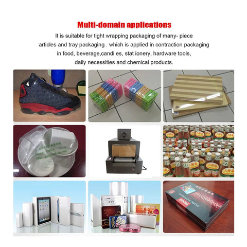 Heavy Duty 220V Heat Shrink Wrap Machine With Electric Tunnel Conveyor And Film Sealer, items displayed, multi-domain use