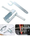Top Shelf Heavy Duty Steel Fire Sprinkler Wrench For Recessed Heads Built To Last With A Kickass Design, showing two steel tools for pipe maintenance.