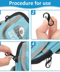 Keep Your Gear Safely Locked Down With This Kickass 21 Piece Anti Theft Lock Combo Featuring Heavy Duty Zipper Guards For Luggage Purses Boots And All Outdoor Adventures, demonstrating hook attachment to zipper.