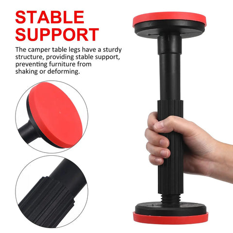 Two Pack Adjustable Furniture Legs for Cabinets and Sofas with Nylon Leveling Feet Anti Slip Pads Heavy Duty Load Bearing