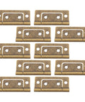 Vintage Style Small Stainless Steel Flush Mount Cabinet Hinges 10 Piece Set Silent Heavy Duty Door Hardware
