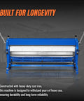 Front view of 52-Inch 3-In-1 Pan And Box Brake With Slip Roll, Shear, And Bending Machine For Sheet Metal, 20 Gauge Mild Steel, MMCB5220