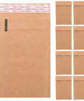 Kraft Paper Envelopes With Honeycomb Padding And Double Layer Design, set of eight padded mailers for secure shipping.