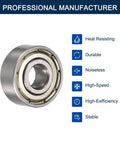 R188ZZ Deep Groove Ball Bearing 20 Pack 0.25 In Bore 0.5 In OD 0.1875 In Width Chrome Steel Double Shielded Z2 ABEC 1 Features